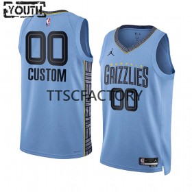 Dres Memphis Grizzlies Prilagođeni Jordan 2022-23 Statement Edition Plava Swingman - Dječji